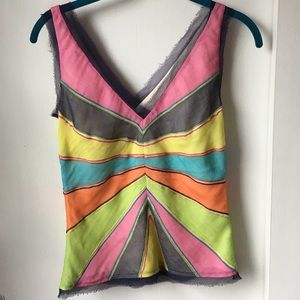 Double V Silk Top